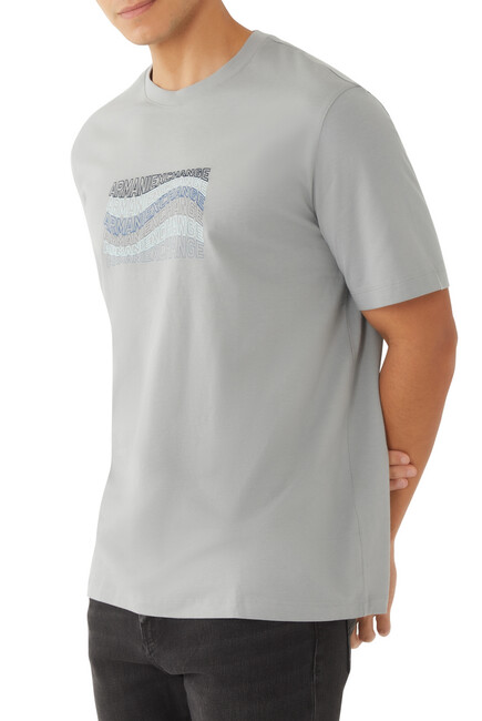 Wave Logo Cotton T-Shirt